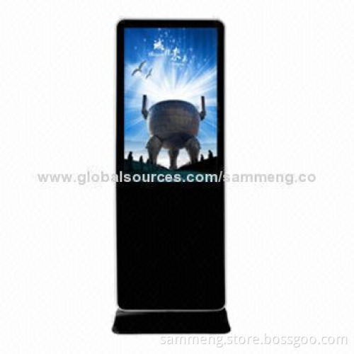 55-inch Floor Stand LCD Advertising Media Player with 1,920 x 1,080P Resolution and LED Back-light
